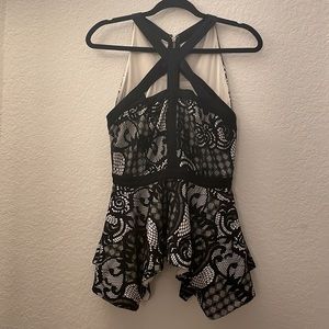 bebe - Black and White Top